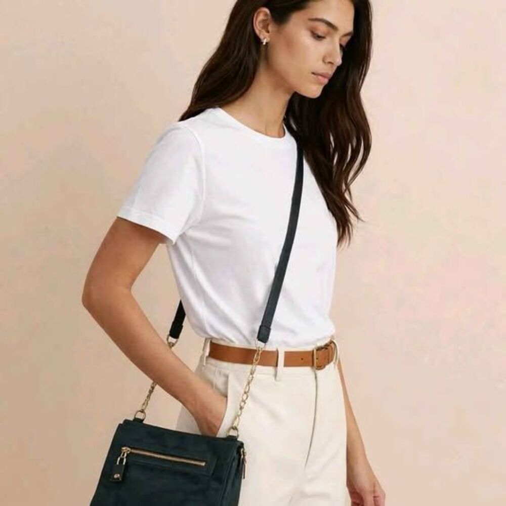 Michael Kors Black Crossbody Bag Gold Hardware MK Padlock